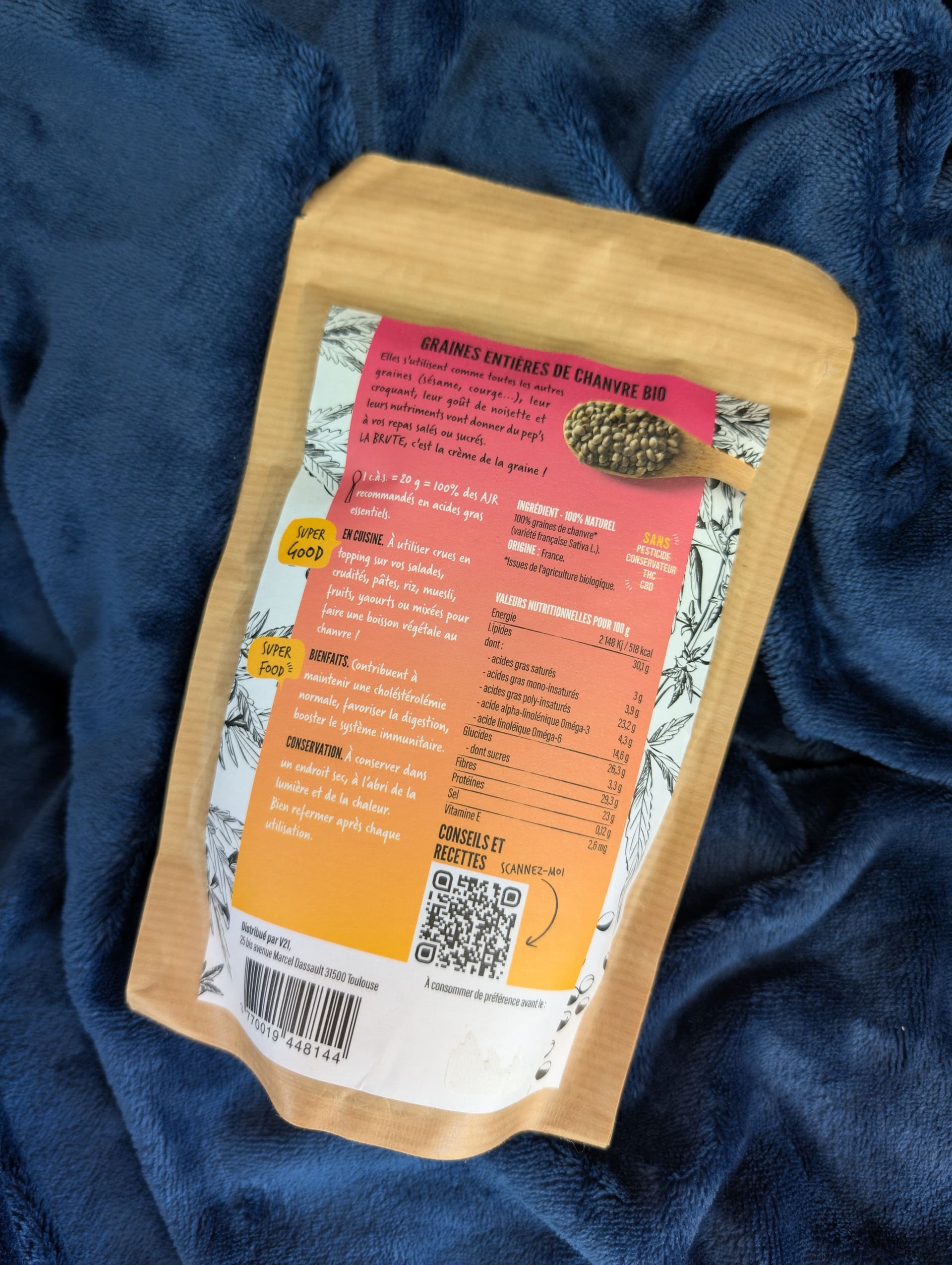 Graines de chanvre entières – Image 2