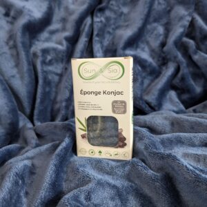 Éponge Konjac XL – corps – Charbon de Bambou