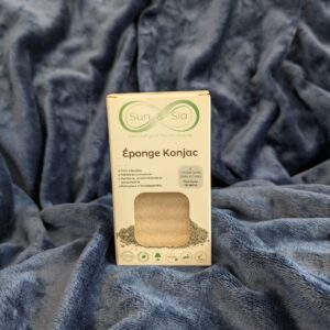 Éponge Konjac XL – corps – Argile verte
